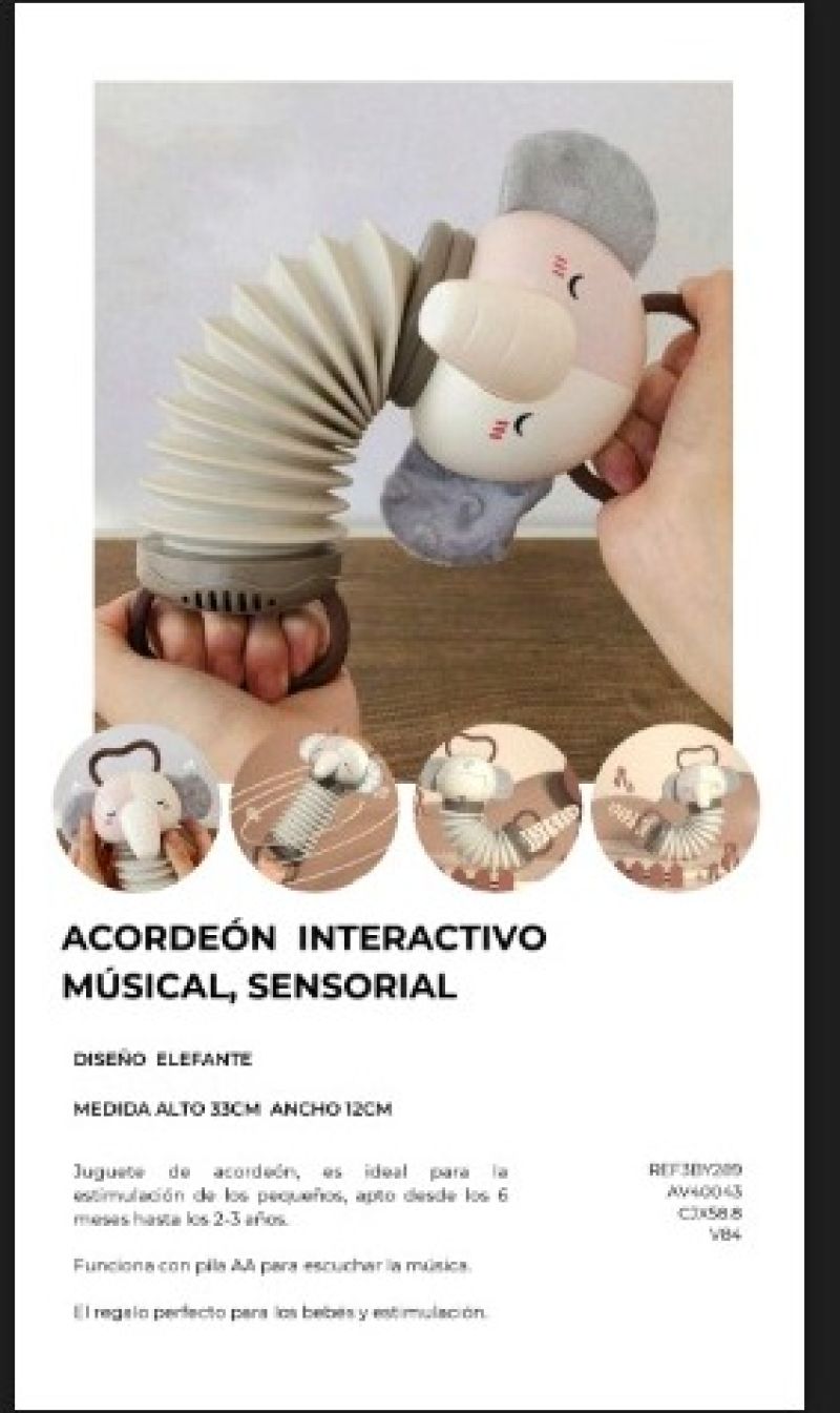 Comprar Acordeon Interactivo Musical Sensorial en Electroshopy - Ángulo 2